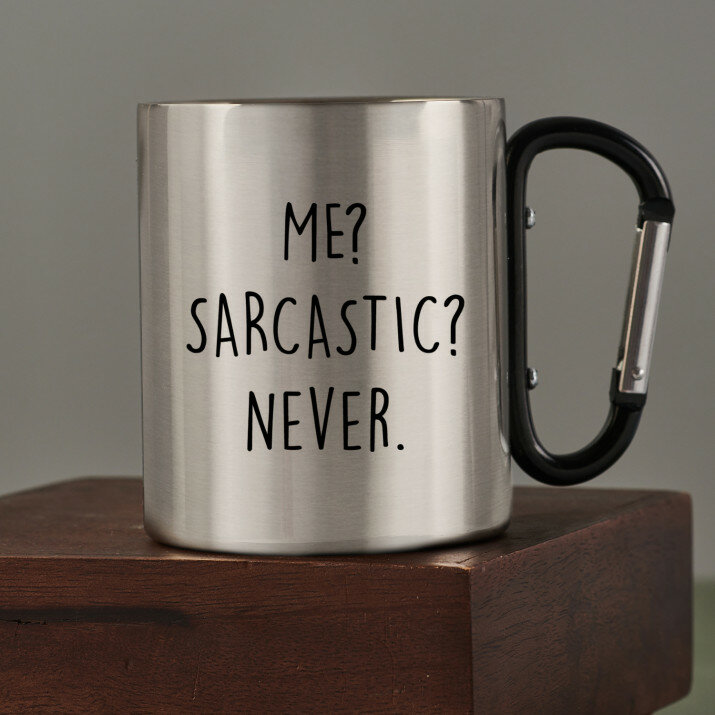 Me sarcastic - Stalen mok