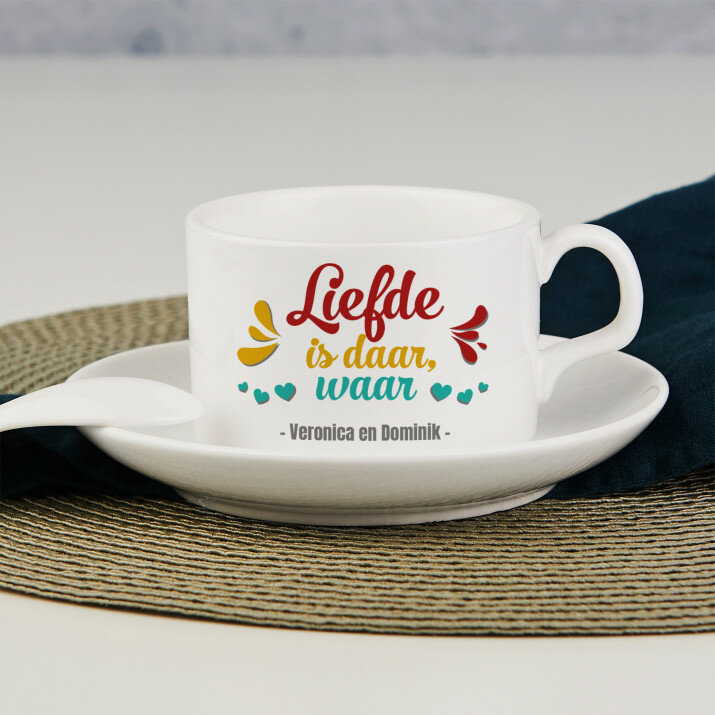 Liefde is daar - Kopje met schotel