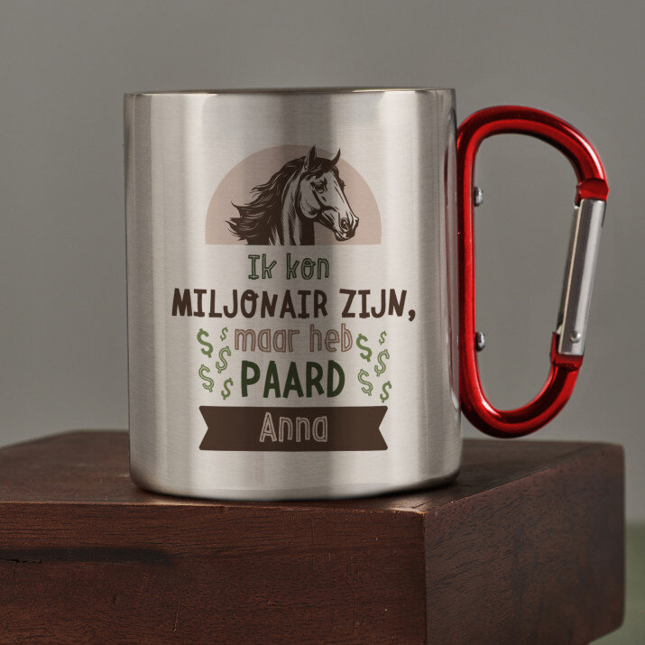 IK KON MILJONAIR ZIJN MAAR HEB PAARD 2 - Stalen mok