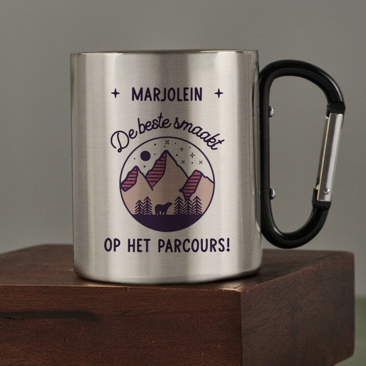 De beste smaakt op het parcours - Stalen mok