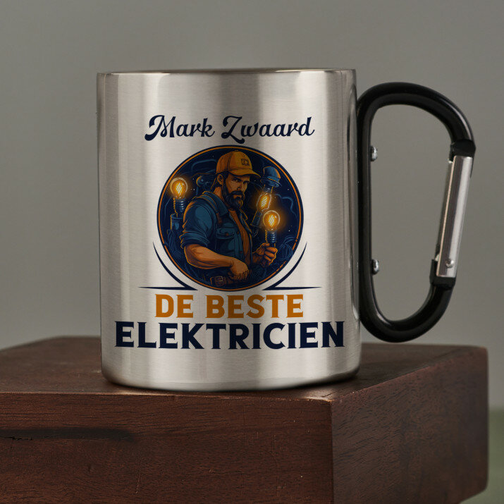 De beste elektricien - Stalen mok