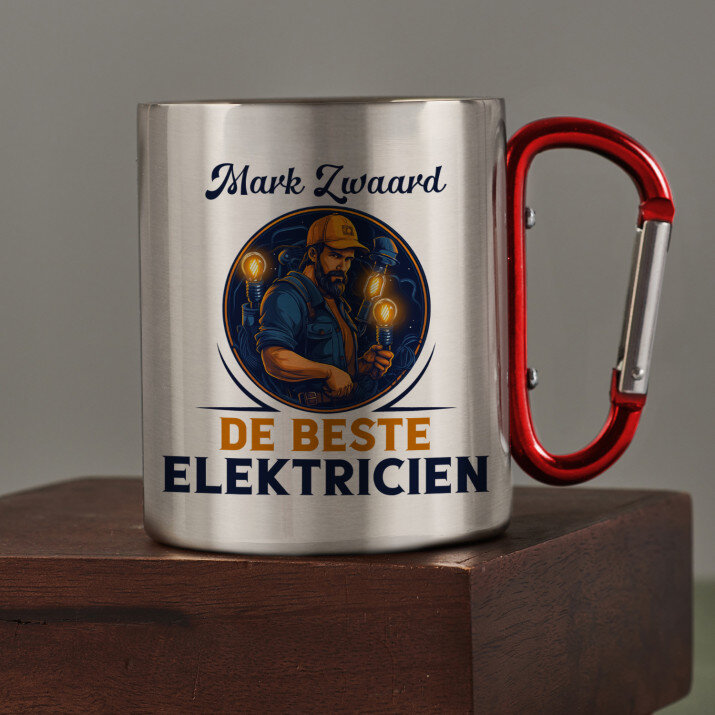De beste elektricien - Stalen mok De beste elektricien - Stalen mok