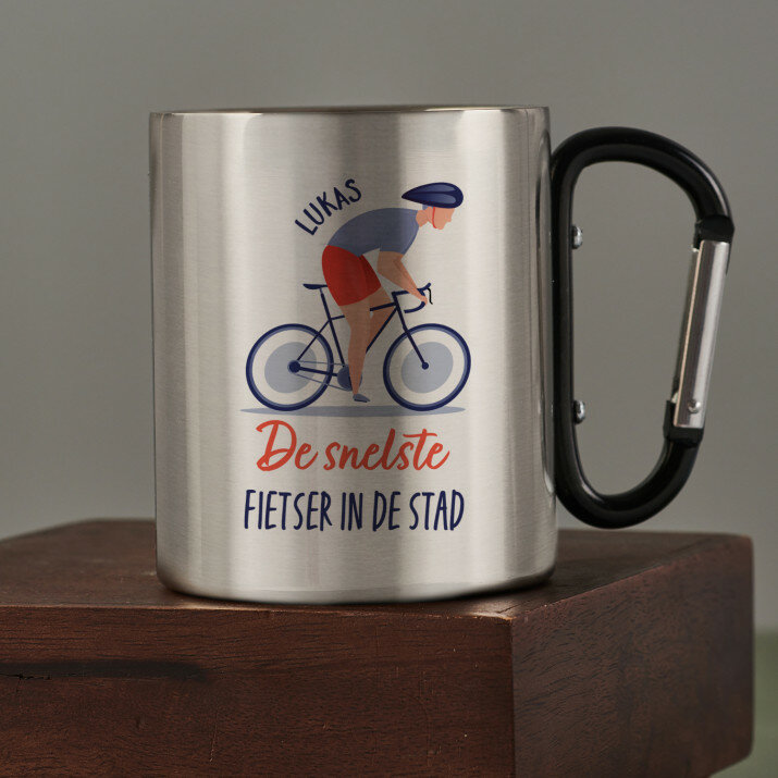 De snelste fietser in de stad - Stalen mok