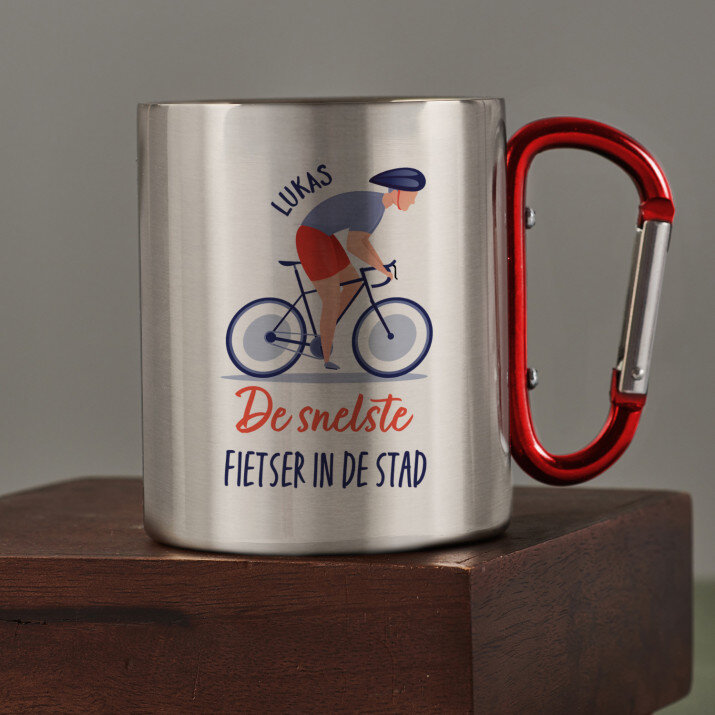 De snelste fietser in de stad - Stalen mok