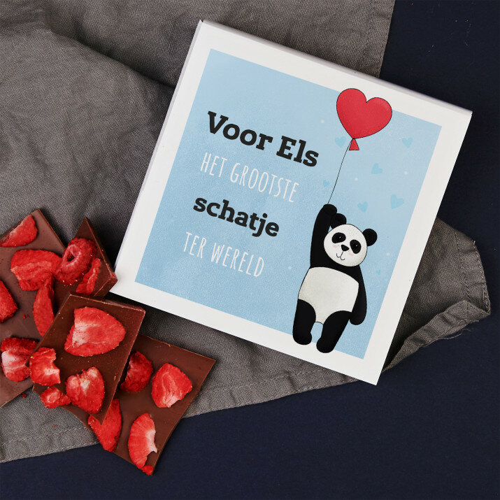Het grootste schatje - Chocolade met aardbeien