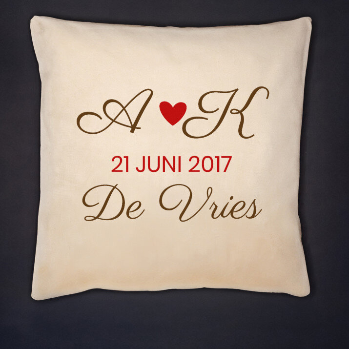 Onze datum - Kussen
