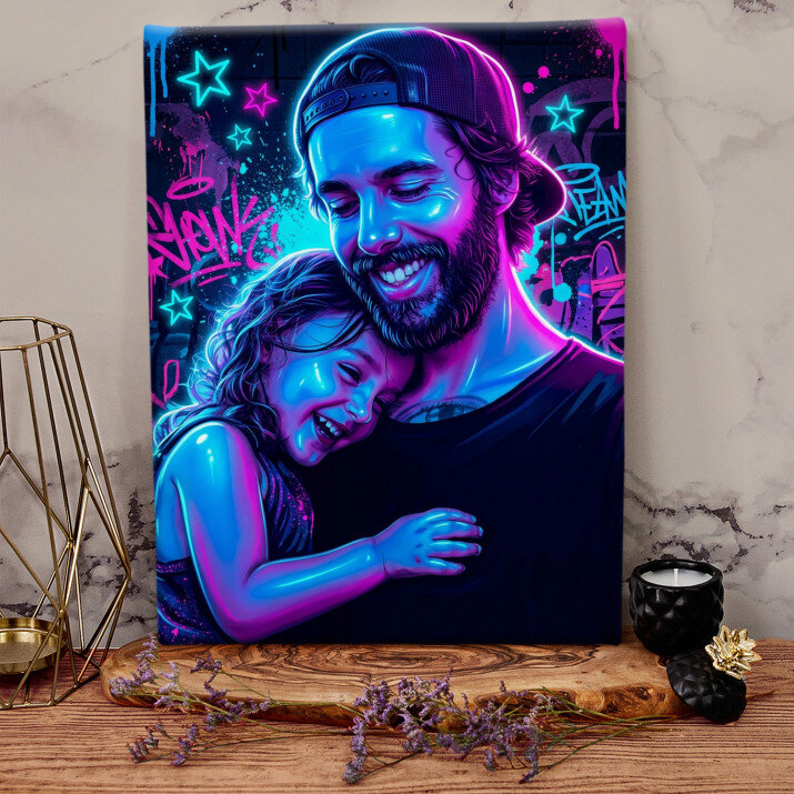 Neon-graffiti - Stijlvol portret