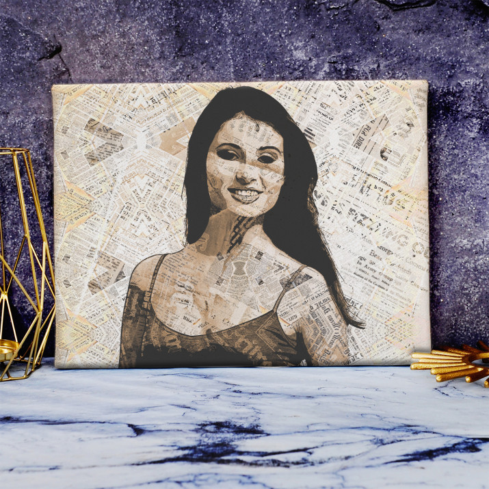 Krant Pop Art - Stijlvol portret