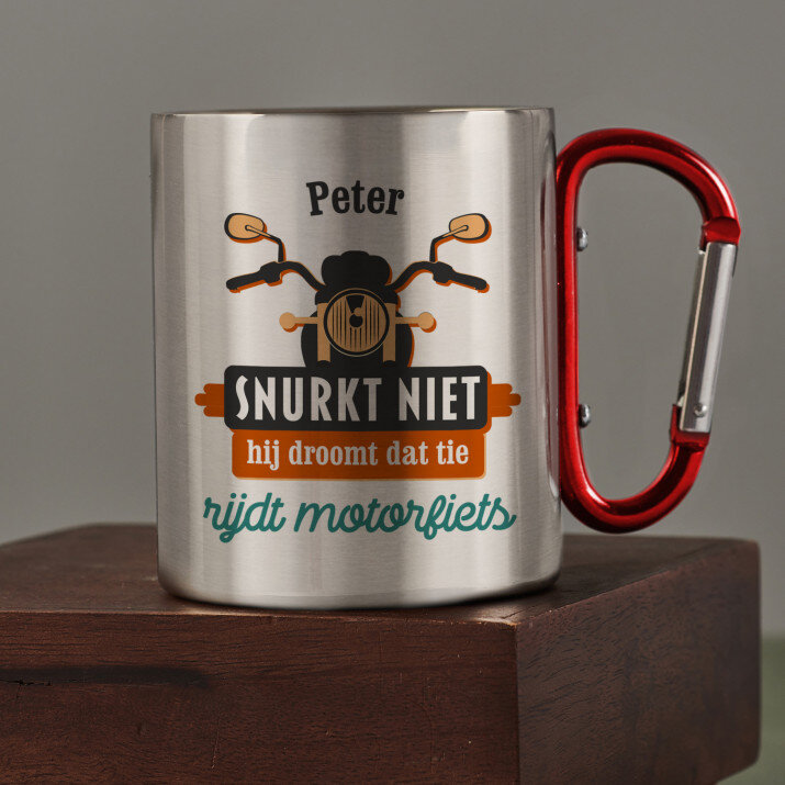 Snurkt niet - Stalen mok