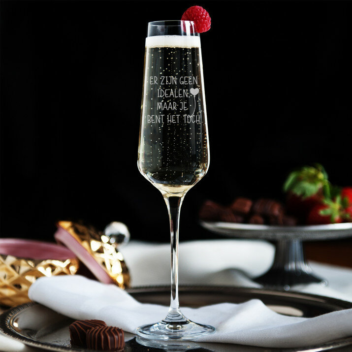 Er zijn geen idealen - Champagne glas