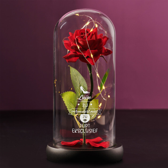 zijn veroudert niet - Euwige roos in glas zijn veroudert niet - Euwige roos in glas