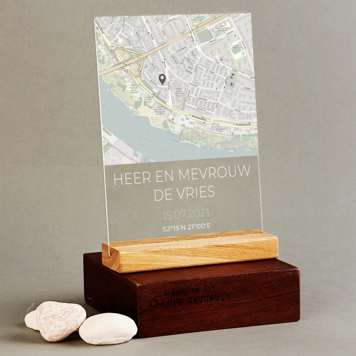 Heer en mevrouw jouw locatie - Afdruk op acrylglas