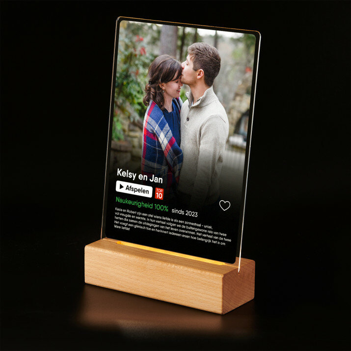 Netflix poster - Afdruk op acrylglas met LED- standaard