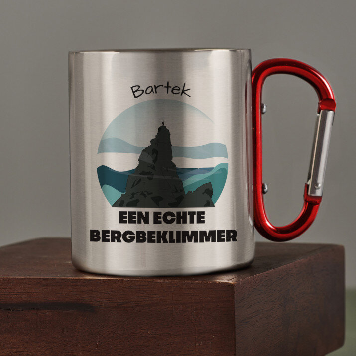 Een echte bergbeklimmer - Stalen mok Een echte bergbeklimmer - Stalen mok