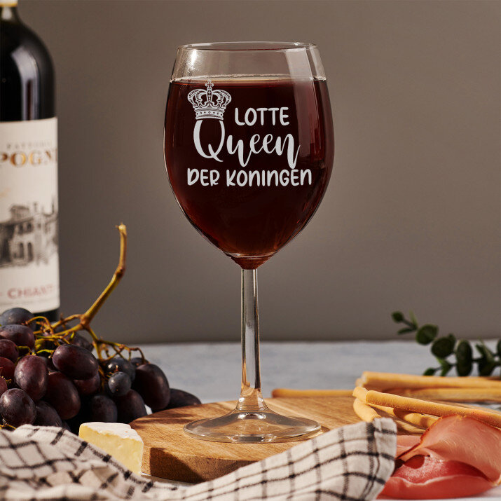 Koning der koningen - Zwarte wijnglas