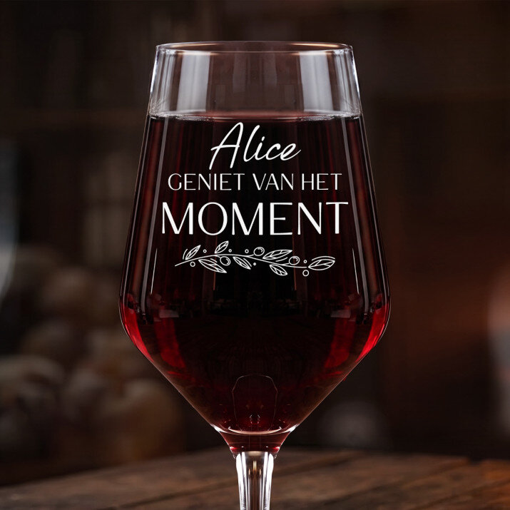 geniet van het moment - Groot wijnglas