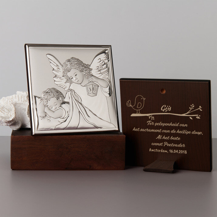 Het sacrament van het doopsel - Zilveren Beeld - Engeltje met zaklampj