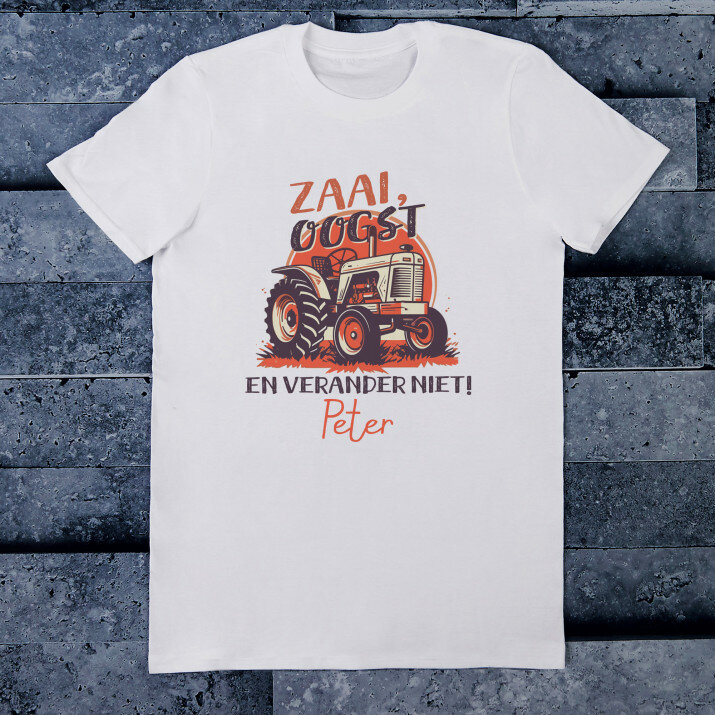 ZAI OOGST EN VERANDER NIET - Heren t-shirt