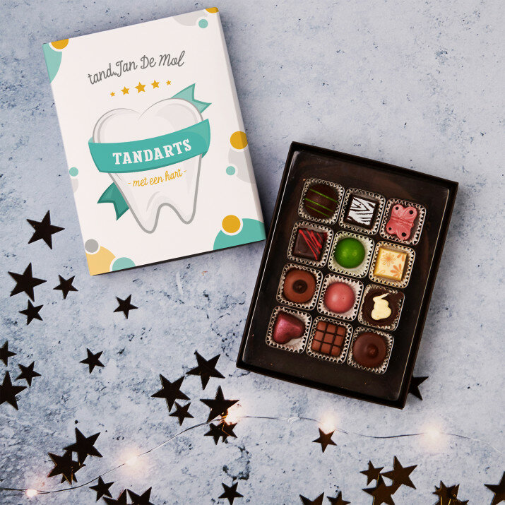Tandarts met een hart - Pralines van belgische chocolade