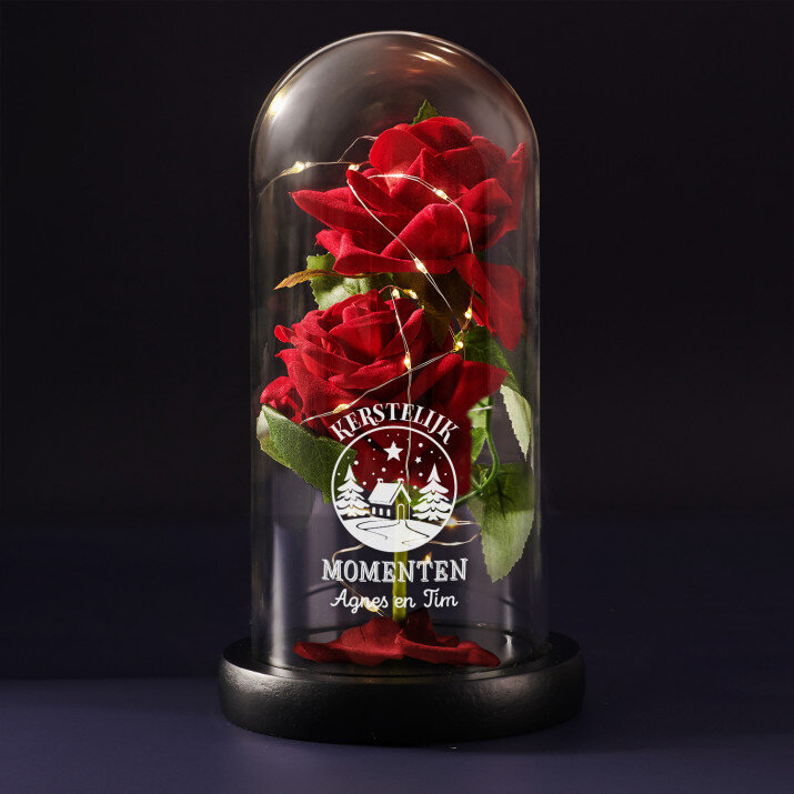 kerstelijk momenten - Euwige roos in glas