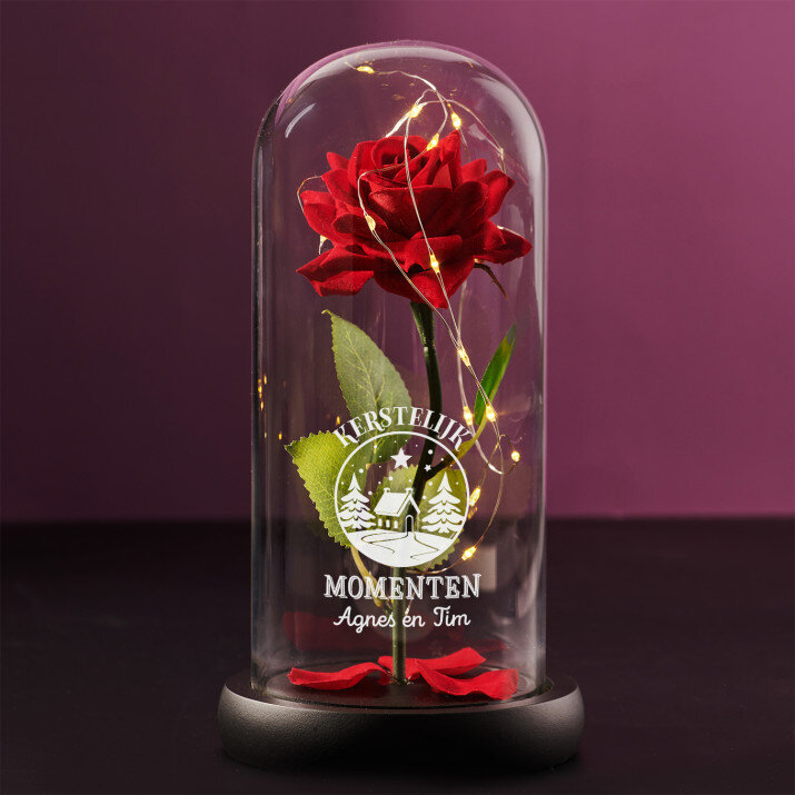 kerstelijk momenten - Euwige roos in glas