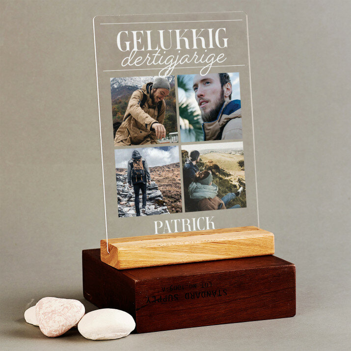 Gelukkig dertigjarige - Afdruk op acrylglas