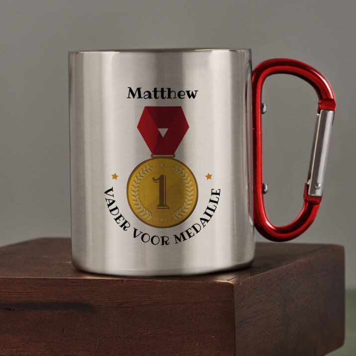 Vader voor medaille - Stalen mok Vader voor medaille - Stalen mok