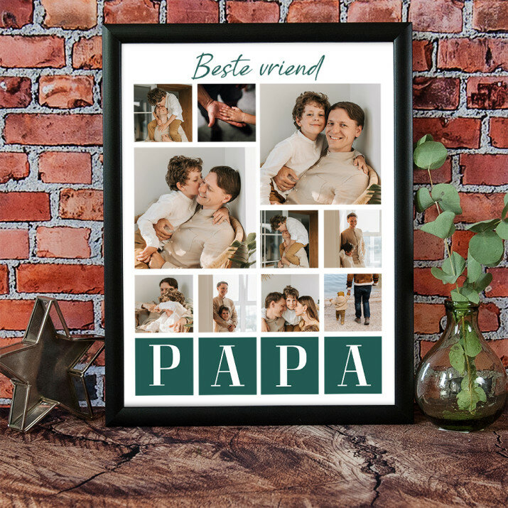 Papa, beste vriend - Collage