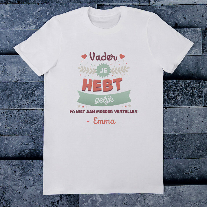vader heeft altijd gelijk - Heren t-shirt