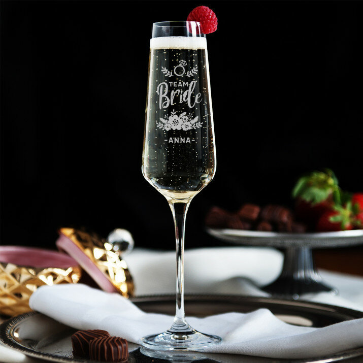 Team bruid - Champagne glas