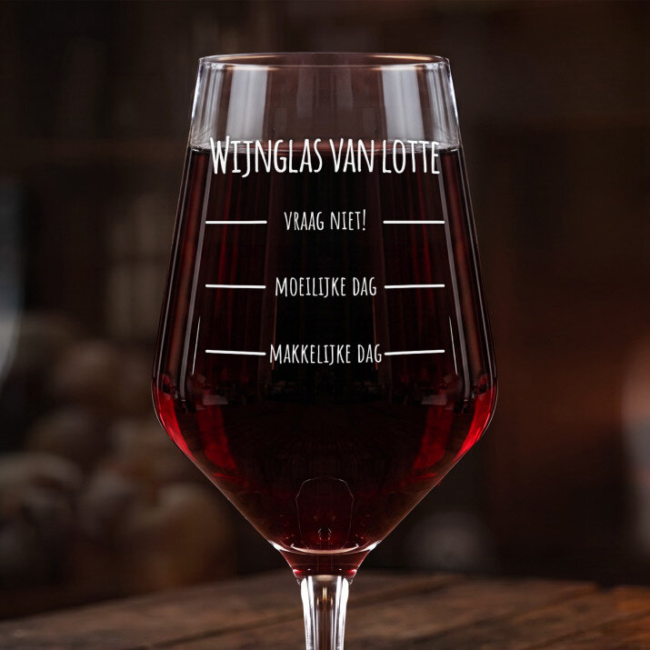 moeilijke dag - Groot wijnglas
