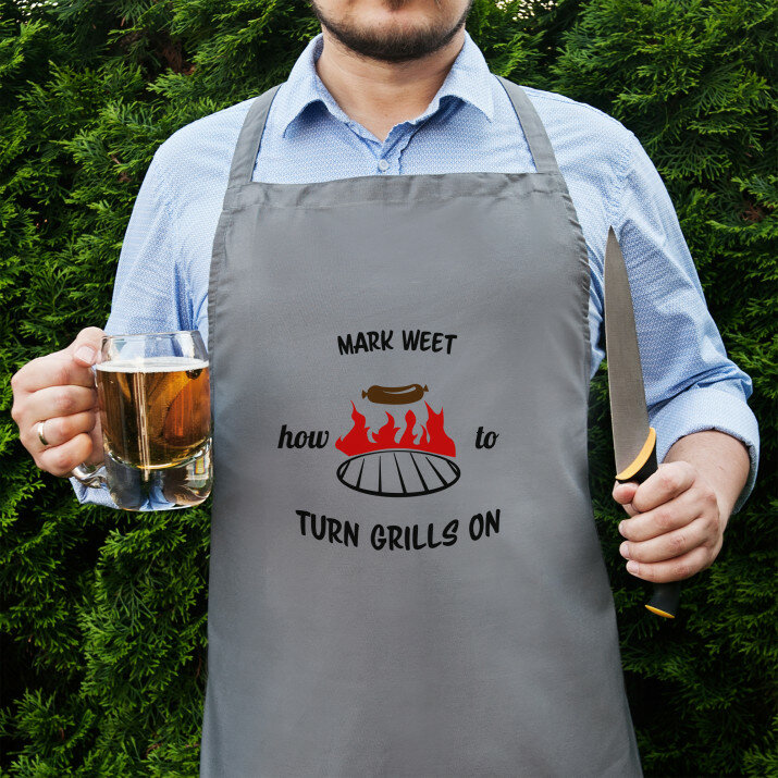 Zet grill aan - Keukenschort