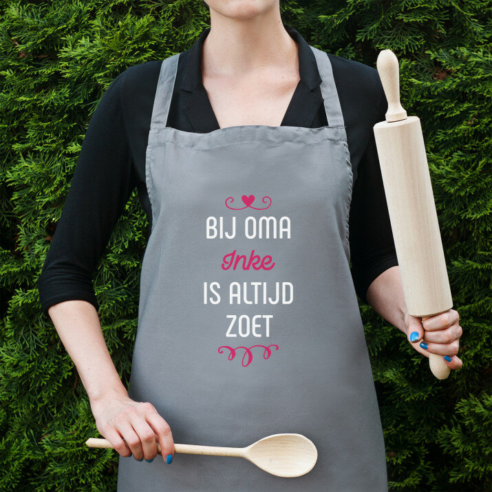 Bij oma is zoet - Keukenschort