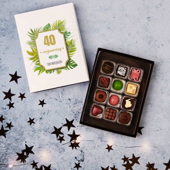 Verjaardag varen - Pralines van belgische chocolade