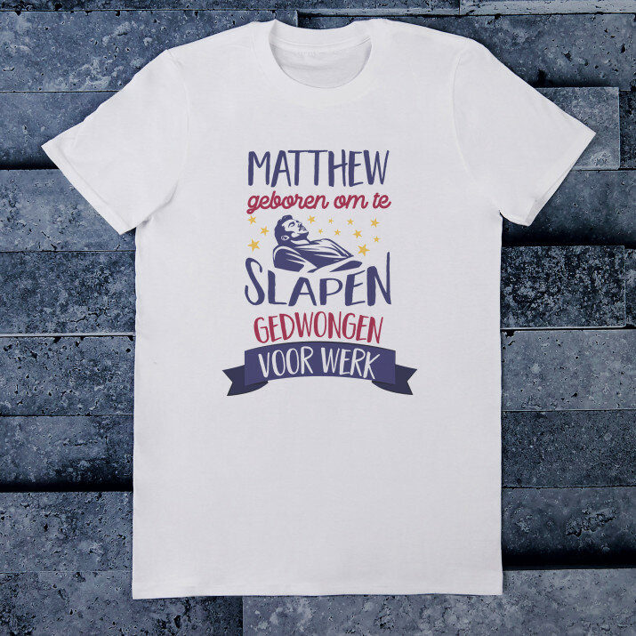 Geboren om te slapen - Heren t-shirt