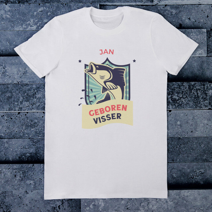 Geboren visser - Heren t-shirt