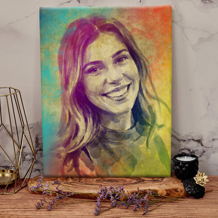 Waterkleur - Stijlvol portret