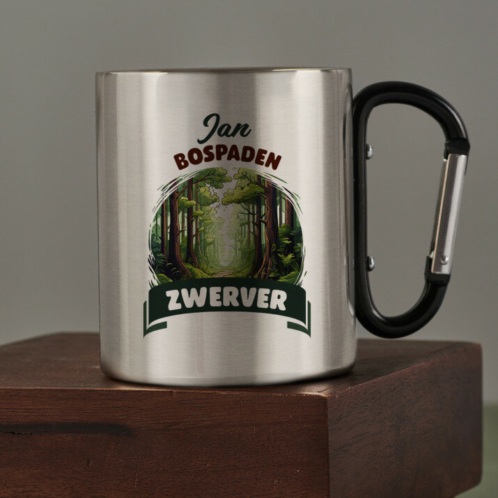 Bospaden zwerver - Stalen mok