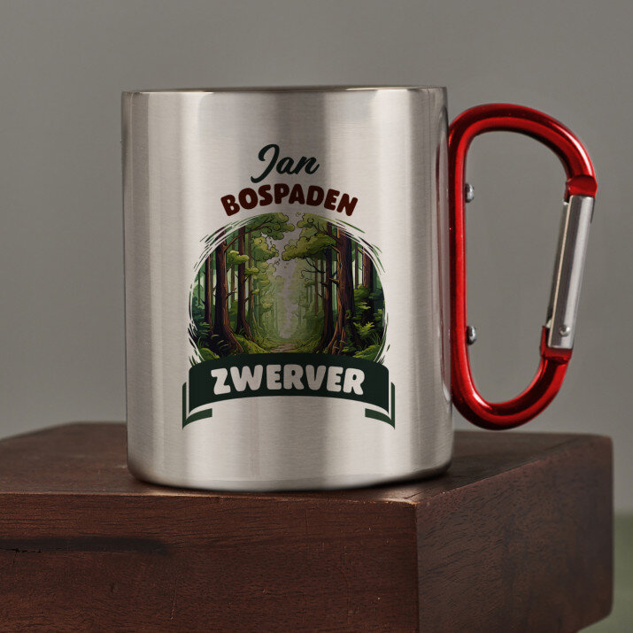 Bospaden zwerver - Stalen mok Bospaden zwerver - Stalen mok