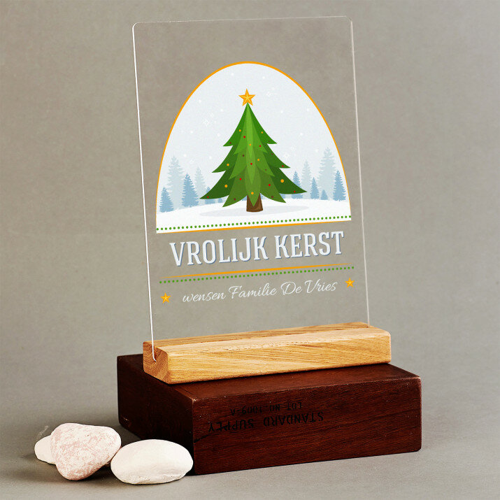 Vrolijk kerst 2 - Afdruk op acrylglas