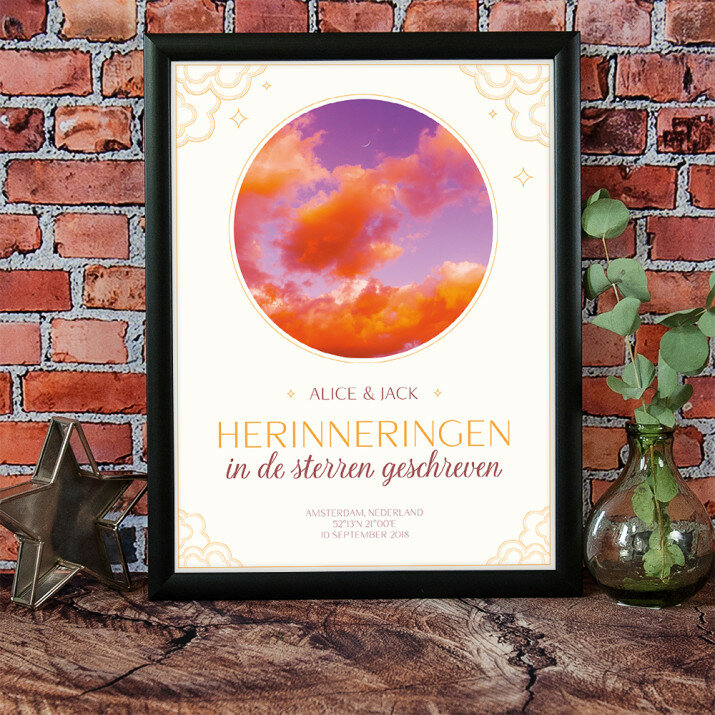 Herinneringen in de sterren geschreven - Sterrenkaart