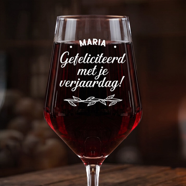gefeliciteerd met je verjaardag 2 - Groot wijnglas