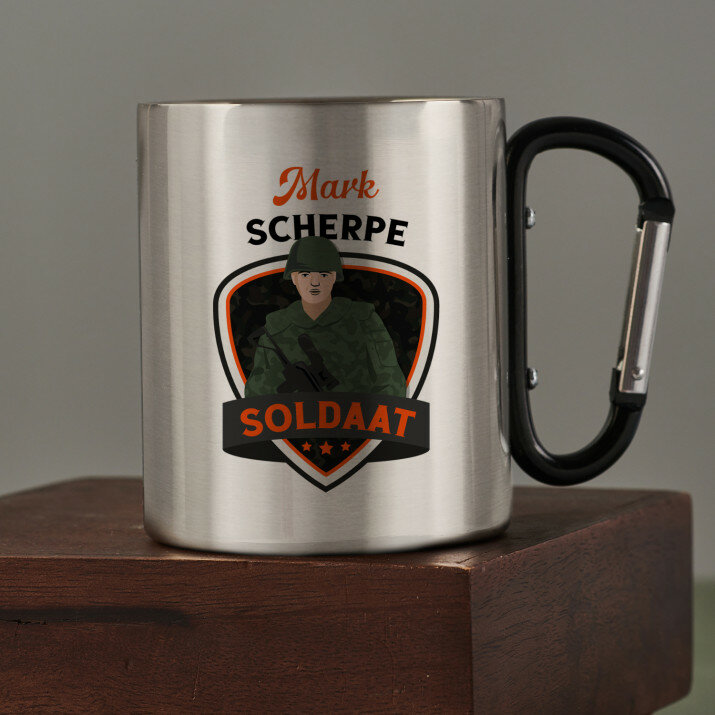 Scherpe soldaat - Stalen mok