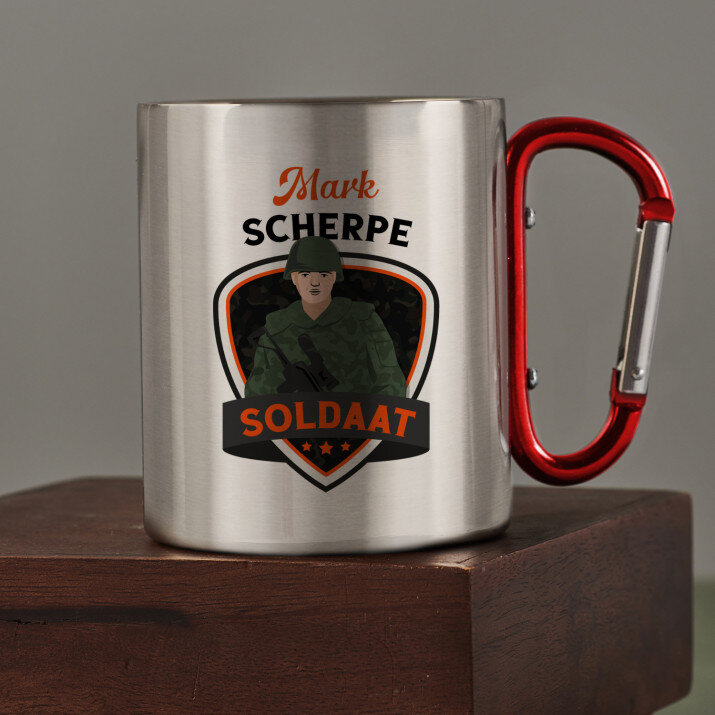 Scherpe soldaat - Stalen mok Scherpe soldaat - Stalen mok