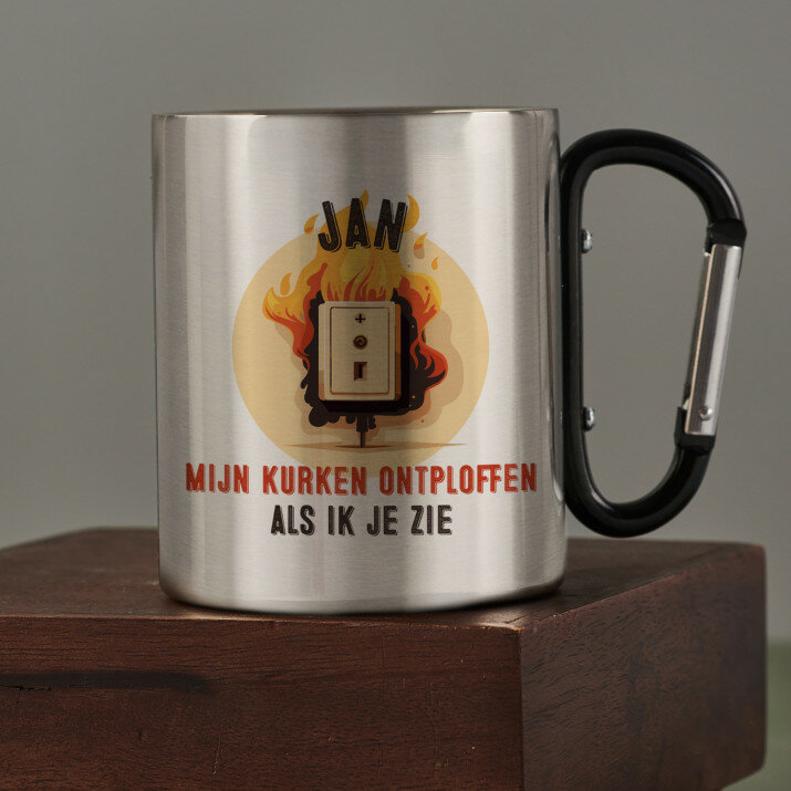 Mij kurken ontploffen als ik je zie - Stalen mok