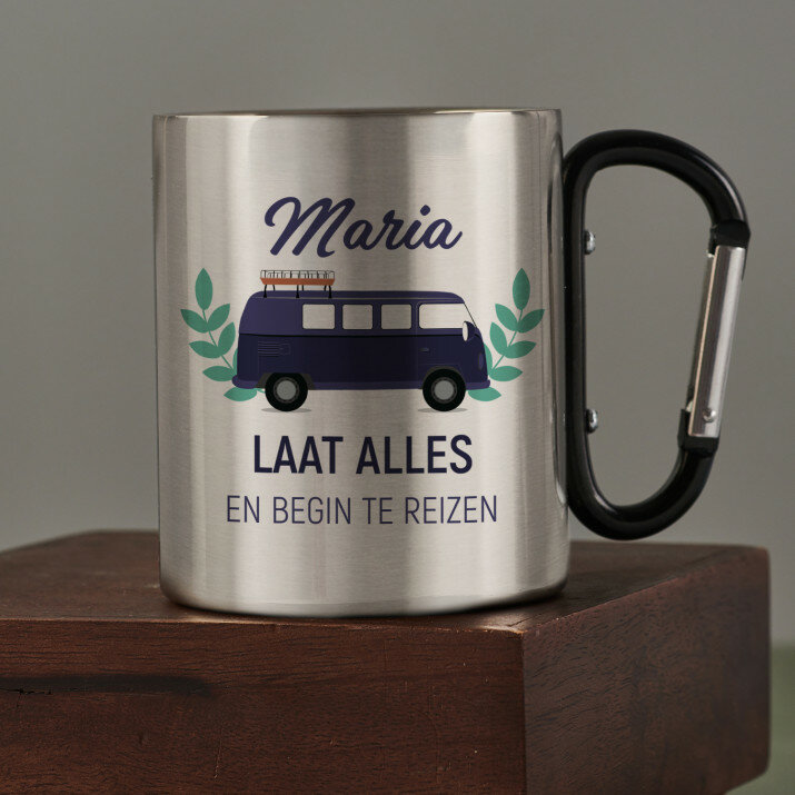 Begin te reizen - Stalen mok
