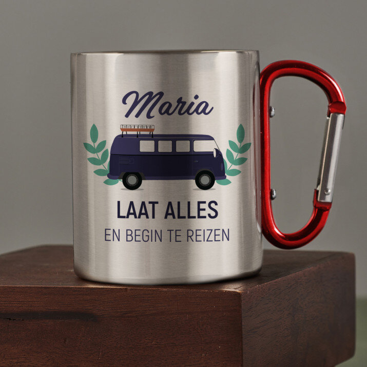 Begin te reizen - Stalen mok Begin te reizen - Stalen mok