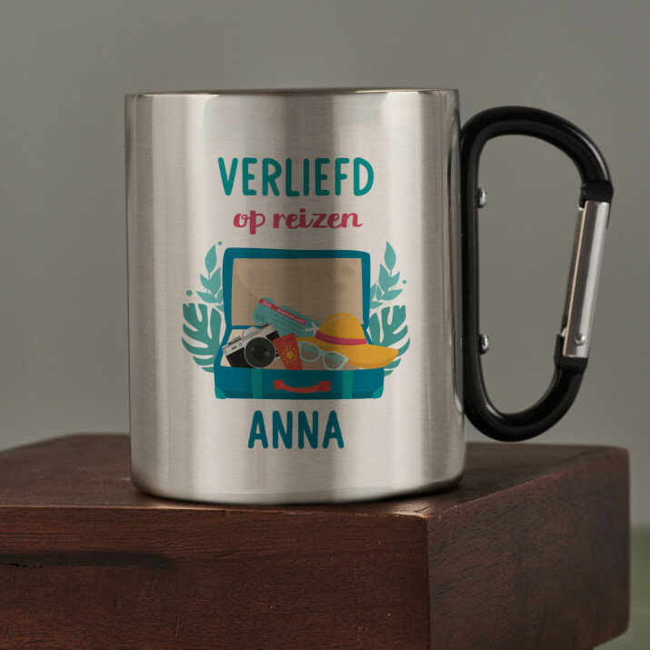 Verliefd op reizen - Stalen mok