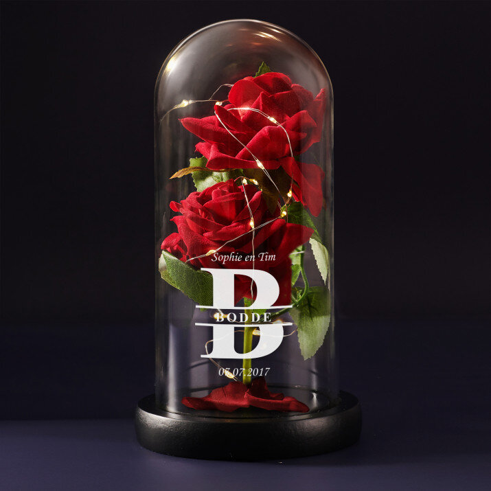 verliefd - Euwige roos in glas