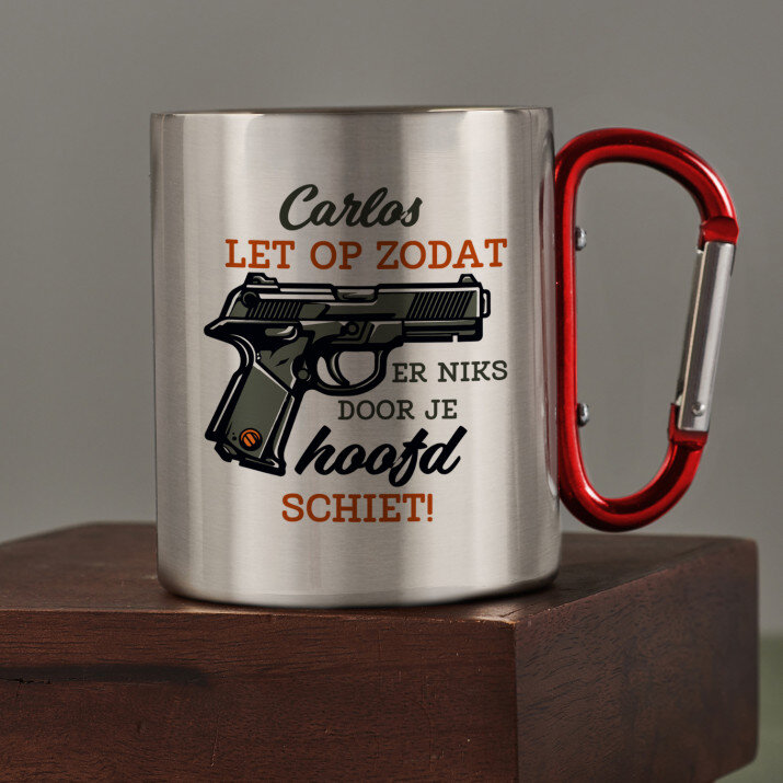 Zodat er niks door je hoofd schiet - Stalen mok Zodat er niks door je hoofd schiet - Stalen mok
